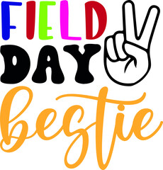 Field Day crafts cutting files,Field Day Bestie, The design comes filled with many different themes