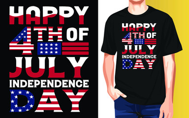Happy 4th of July Independence day T-Shirt Design.