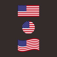 american flag vector, vector illustration.
