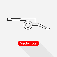 Artillery line Icon Vector Illustation Eps10