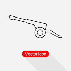 Artillery line Icon Vector Illustation Eps10