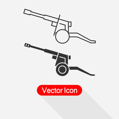 Artillery line Icon Vector Illustation Eps10