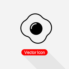 Fried Egg Icon Vector Illustration Eps10