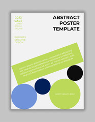 Abstract poster template a4 flyer with abstract object. Minimalistic business flyer. Vector illustration