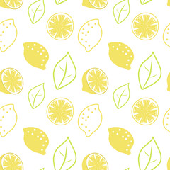 Vector lemon pattern. Simle style.