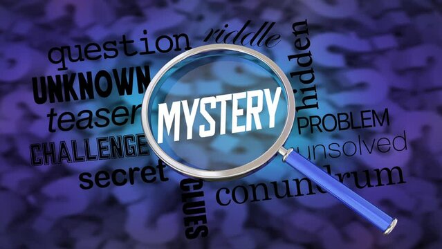 Mystery Magnifying Glass Solve Find Search for Secret Answer 3d Animation