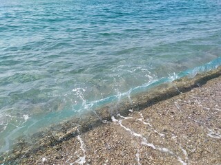 waves on the sea. Mediterranean Sea.