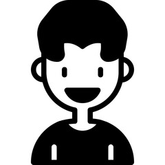 boy glyph icon