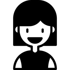 girl glyph icon