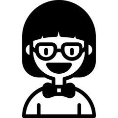 girl glyph icon