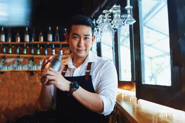 person in a bar