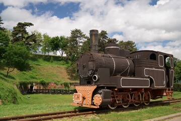 Fototapeta na wymiar Old steam locomotive, Romania