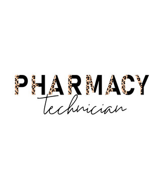 Pharmacy Technician Svg, Pharmacy Technician Leopard Cheetah Print Svg, RN, Student Healthcare, Leopard Medical, Hospital, Half Leopard Svg
