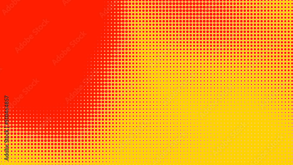 Poster dots halftone orange yellow color pattern gradient texture with technology digital background. dots 