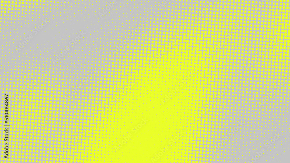 Poster dots halftone yellow gray color pattern gradient texture background.