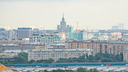 Panoramic view of the city. Moscow. Sparrow Hills