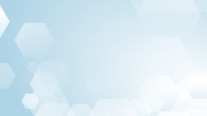 Abstract hexagon geometric white blue pattern medical background.