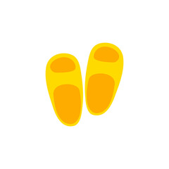 Summer beach slippers. Simple vector illustration, design element
