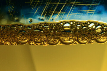 Tea in a plastic bottle - Abstract - Bubbles - Texture - Macro - Close up  3