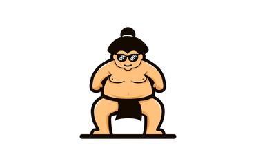 Illustration Logo Sumo Modern Vector