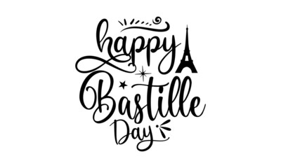 Happy Bastille Day, Banner or poster for the French National Day, 14th July concept for greeting card, festive poster etc