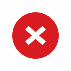 Set of prohibited simple red sign icon	