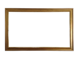 Vintage decorative frame for a picture or photo on a pure white background