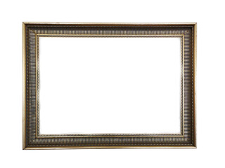 Vintage decorative frame for a picture or photo on a pure white background