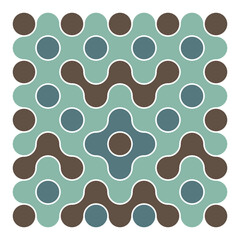 Multicolor truchet tiling connections illustration