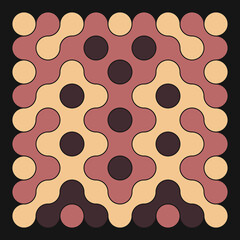 Multicolor truchet tiling connections illustration