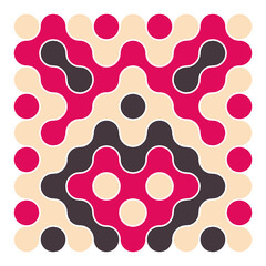 Multicolor truchet tiling connections illustration