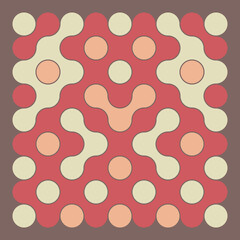 Multicolor truchet tiling connections illustration