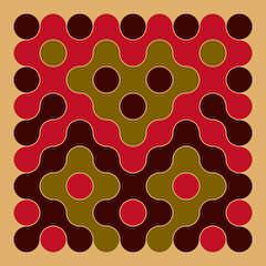 Multicolor truchet tiling connections illustration