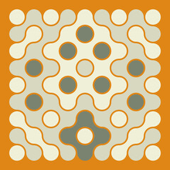 Multicolor truchet tiling connections illustration