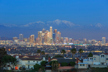 Fototapeta na wymiar Classical view of Los Angeles Downtown