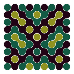 Multicolor truchet tiling connections illustration