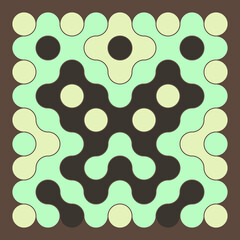 Multicolor truchet tiling connections illustration