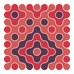 Multicolor truchet tiling connections illustration