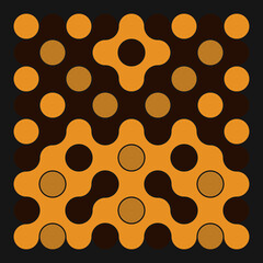 Multicolor truchet tiling connections illustration