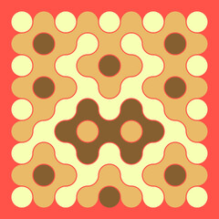 Multicolor truchet tiling connections illustration