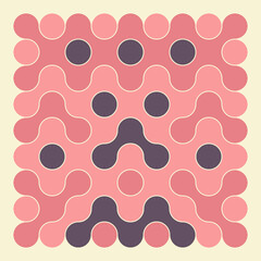 Multicolor truchet tiling connections illustration