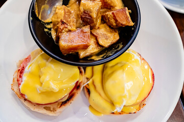 Close up shot of benedict