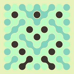 Multicolor truchet tiling connections illustration