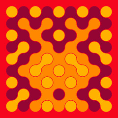 Multicolor truchet tiling connections illustration