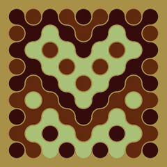 Multicolor truchet tiling connections illustration