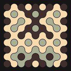 Multicolor truchet tiling connections illustration