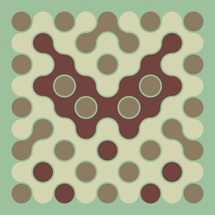 Multicolor truchet tiling connections illustration