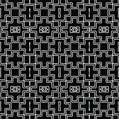 Fototapeta premium Abstract background with black and white pattern. Unique geometric vector swatch. Perfect for site backdrop, wrapping paper, wallpaper, textile and surface design. 