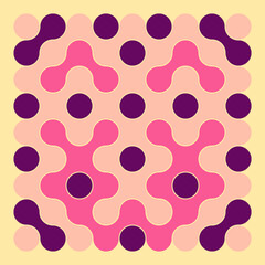 Multicolor truchet tiling connections illustration