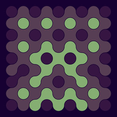 Multicolor truchet tiling connections illustration